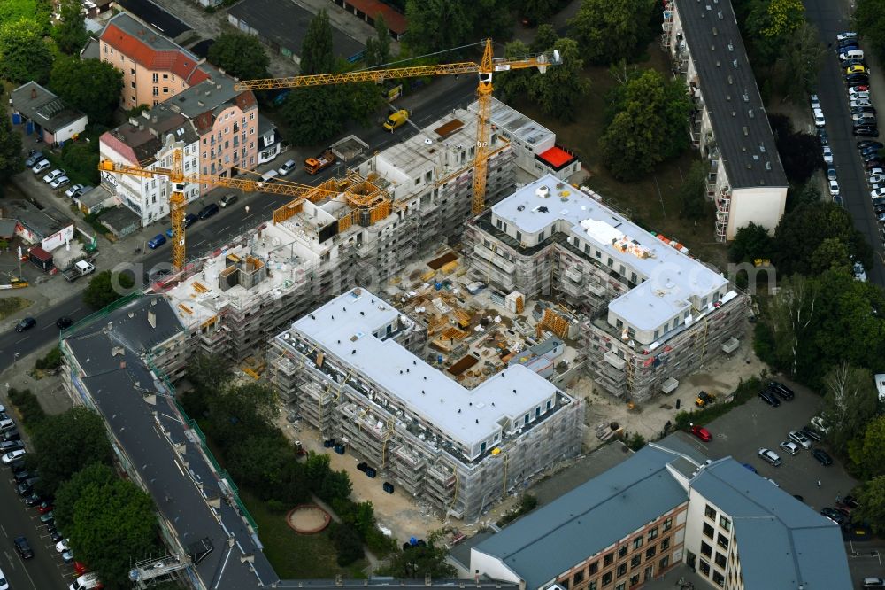 Aerial image Berlin - Residential construction site with multi-family housing development- on the Alte Kaulsdorfer Strasse in the district Koepenick in Berlin, Germany