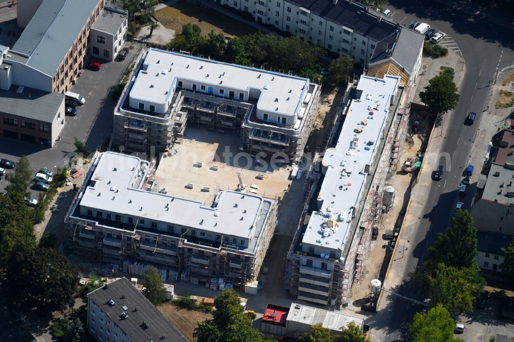 Aerial photograph Berlin - Residential construction site with multi-family housing development- on the Alte Kaulsdorfer Strasse in the district Koepenick in Berlin, Germany