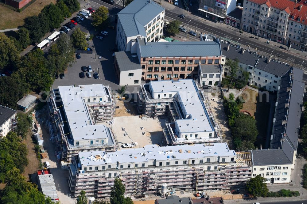 Berlin from above - Residential construction site with multi-family housing development- on the Alte Kaulsdorfer Strasse in the district Koepenick in Berlin, Germany