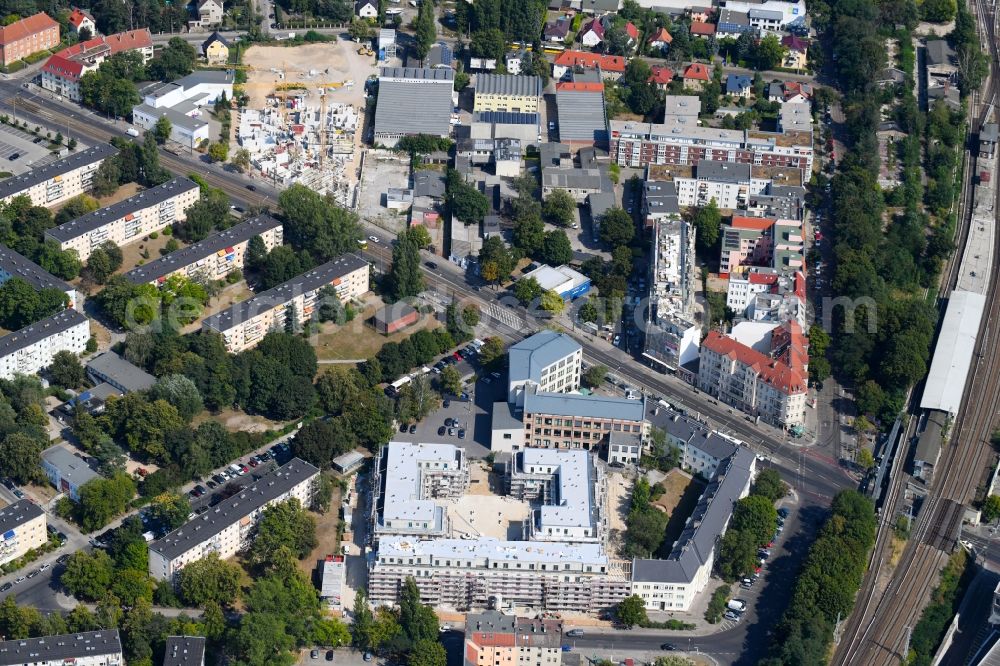 Aerial image Berlin - Residential construction site with multi-family housing development- on the Alte Kaulsdorfer Strasse in the district Koepenick in Berlin, Germany