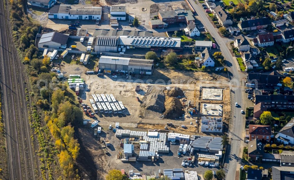 Aerial image Haltern am See - Residential construction site with multi-family housing development- on the on Annabergstrasse in Haltern am See in the state North Rhine-Westphalia, Germany