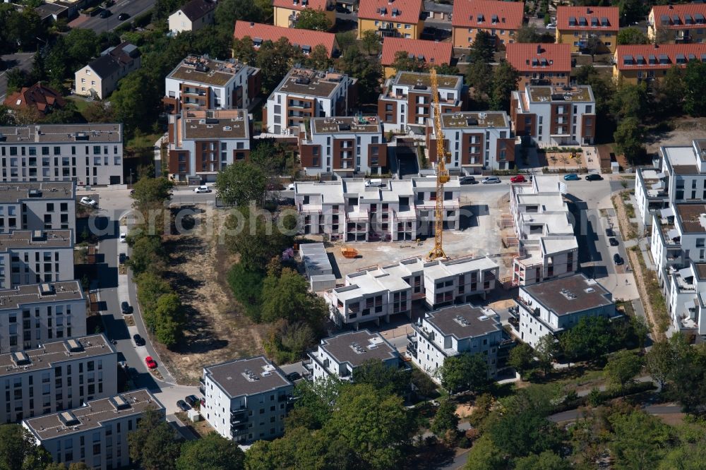 Aerial photograph Würzburg - Residential construction site with multi-family housing development- on the Athanasius-Kirchner-Strasse in Wuerzburg in the state Bavaria, Germany