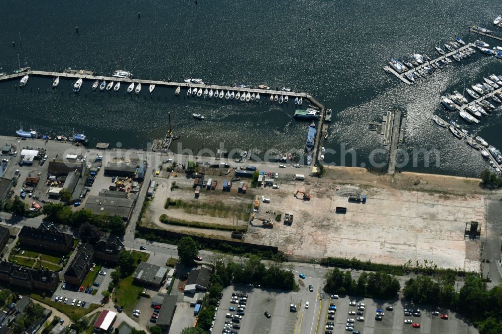 Aerial photograph Travemünde - Residential construction site with multi-family housing development- on the Auf dem Baggersand in Travemuende in the state Schleswig-Holstein, Germany