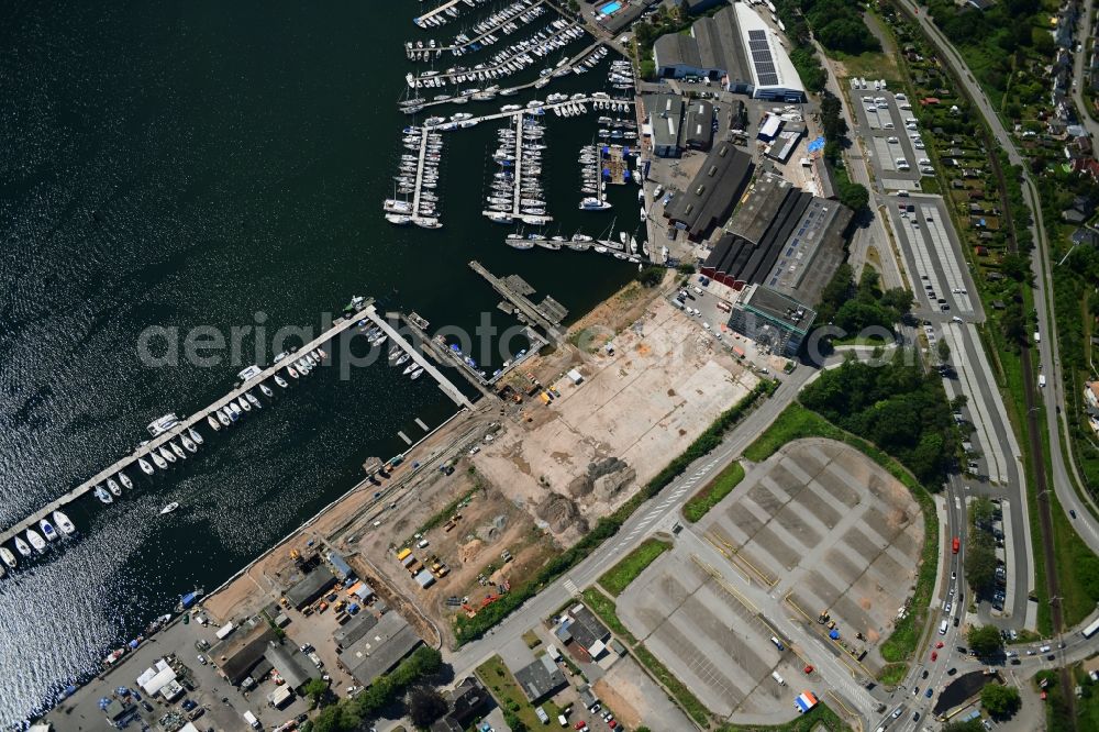 Aerial image Lübeck - Residential construction site with multi-family housing development- on the Auf dem Baggersand in Travemuende in the state Schleswig-Holstein, Germany