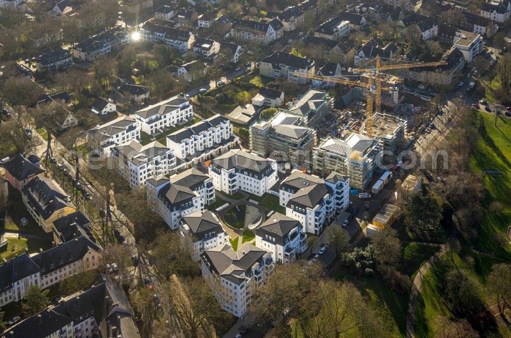 Bochum from above - Residential construction site with multi-family housing development- on the on Herderallee - Wielandstrasse - Lessingstrasse in Bochum in the state North Rhine-Westphalia, Germany