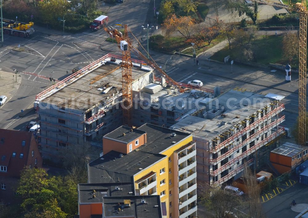 Aerial photograph Potsdam - Residential construction site with multi-family housing development- on the on Breiten Strasse in the district Westliche Vorstadt in Potsdam in the state Brandenburg, Germany