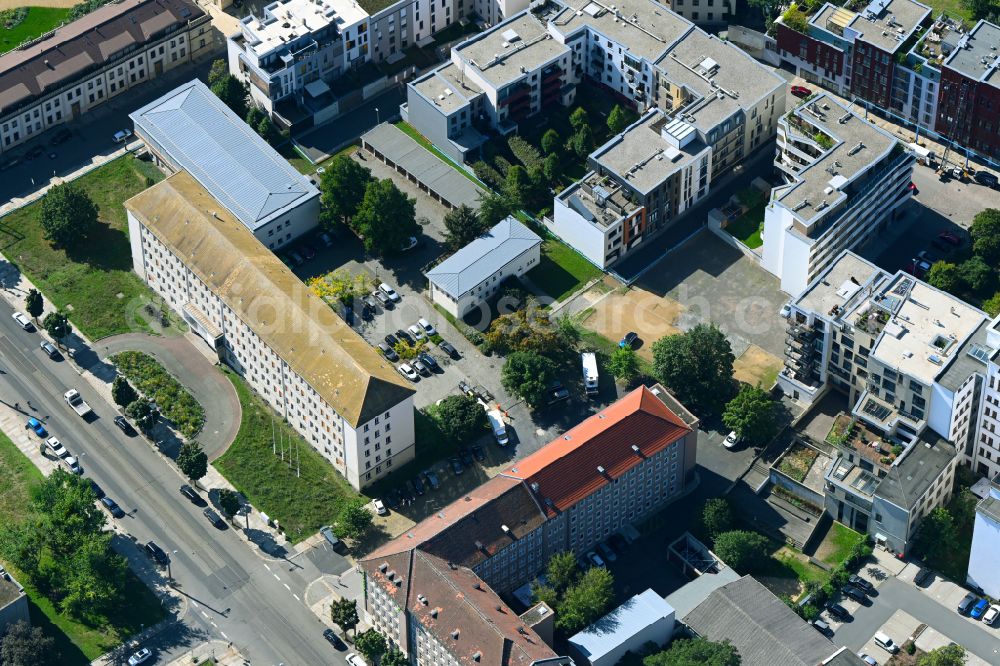 Aerial photograph Dresden - Residential construction site with multi-family housing development- on place Schuetzenplatz in Dresden in the state Saxony, Germany