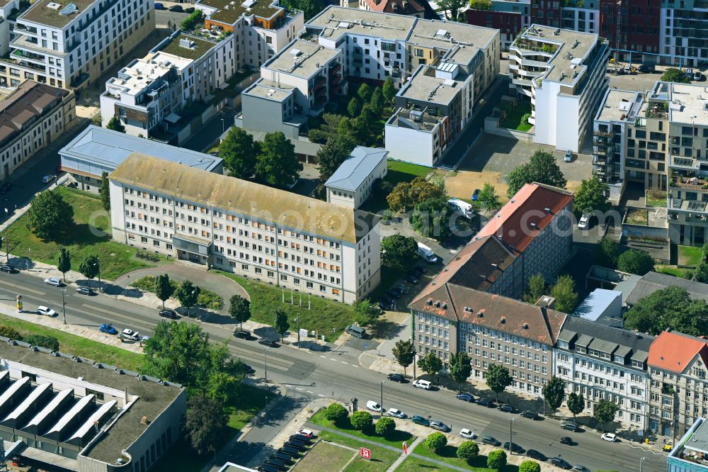 Aerial photograph Dresden - Residential construction site with multi-family housing development- on place Schuetzenplatz in Dresden in the state Saxony, Germany