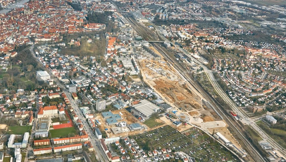 Aerial image Regensburg - Residential construction site with multi-family housing development- on the Das DOeRNBERG on Kumpfmuehler Strasse corner Friedrich-Niedermeyer-Strasse in the district Westviertel in Regensburg in the state Bavaria, Germany