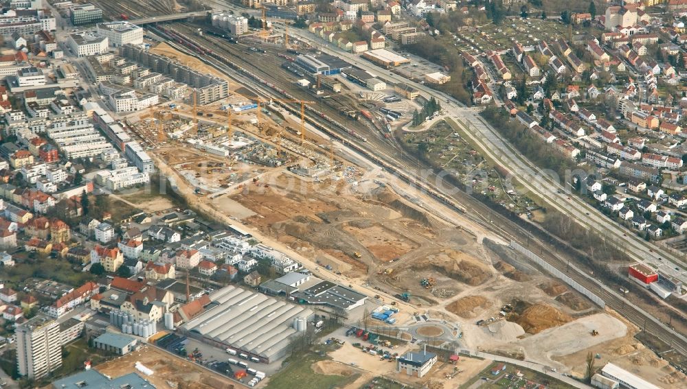 Aerial photograph Regensburg - Residential construction site with multi-family housing development- on the Das DOeRNBERG on Kumpfmuehler Strasse corner Friedrich-Niedermeyer-Strasse in the district Westviertel in Regensburg in the state Bavaria, Germany