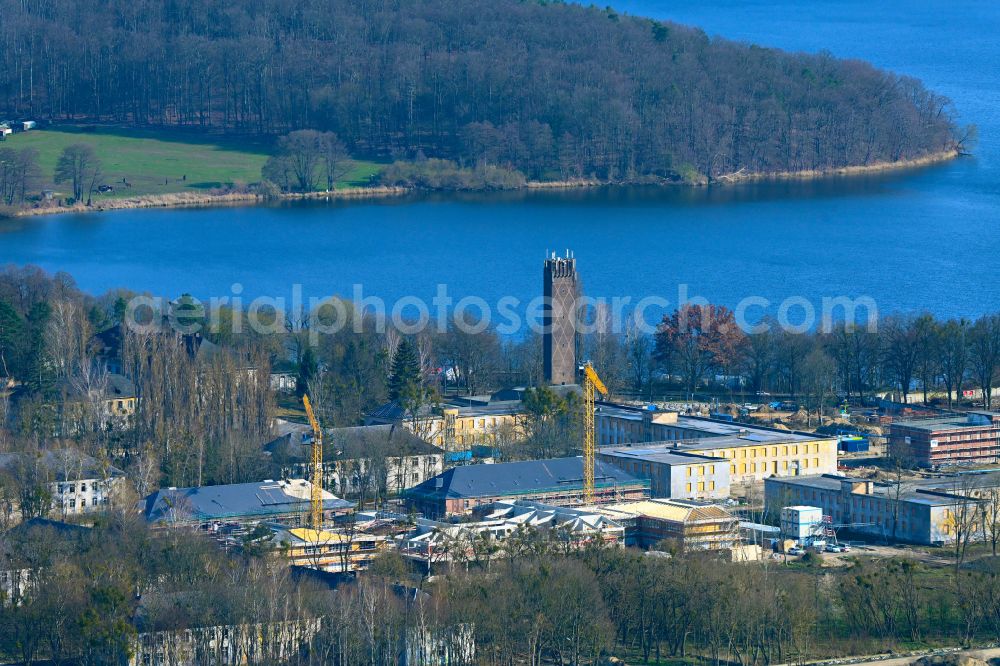 Aerial photograph Fahrland - Residential construction site with multi-family housing development- on the formerly Militaer- Kaserne in Fahrland in the state Brandenburg, Germany