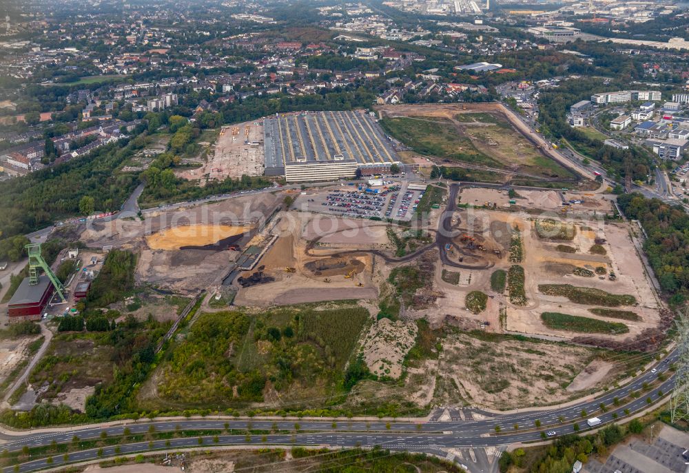 Aerial photograph Essen - residential construction site with multi-family housing development- ESSEN 51 on street Helenenstrasse - Berthold-Beitz-Boulevard - Zollstrasse - Krupp-Guertel in the district Nordviertel in Essen at Ruhrgebiet in the state North Rhine-Westphalia, Germany