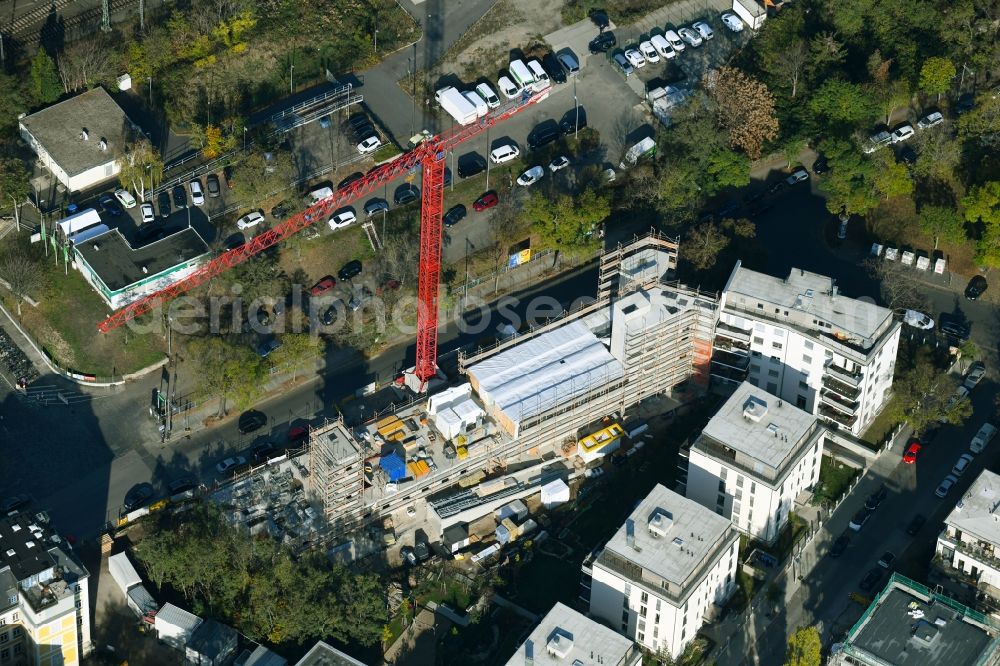 Aerial image Dresden - Residential construction site with multi-family housing development- on the Dr.-Friedrich-Wolf-Strasse in Dresden in the state Saxony, Germany