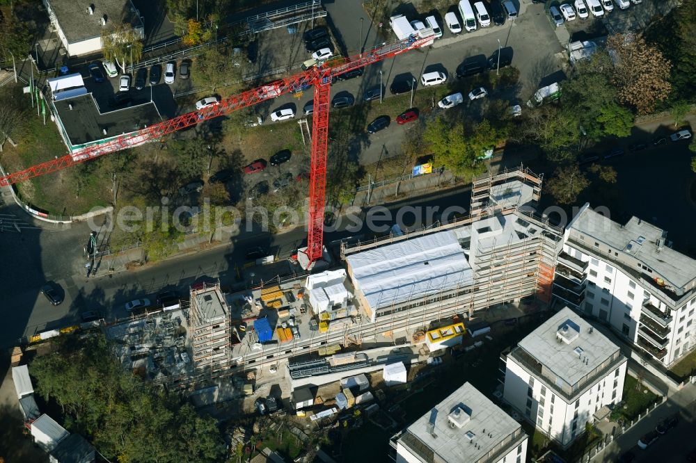 Aerial photograph Dresden - Residential construction site with multi-family housing development- on the Dr.-Friedrich-Wolf-Strasse in Dresden in the state Saxony, Germany