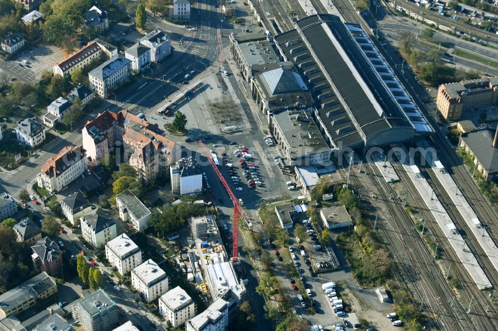 Aerial photograph Dresden - Residential construction site with multi-family housing development- on the Dr.-Friedrich-Wolf-Strasse in Dresden in the state Saxony, Germany