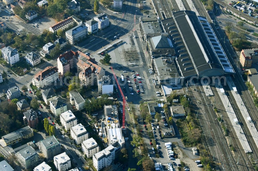 Dresden from above - Residential construction site with multi-family housing development- on the Dr.-Friedrich-Wolf-Strasse in Dresden in the state Saxony, Germany