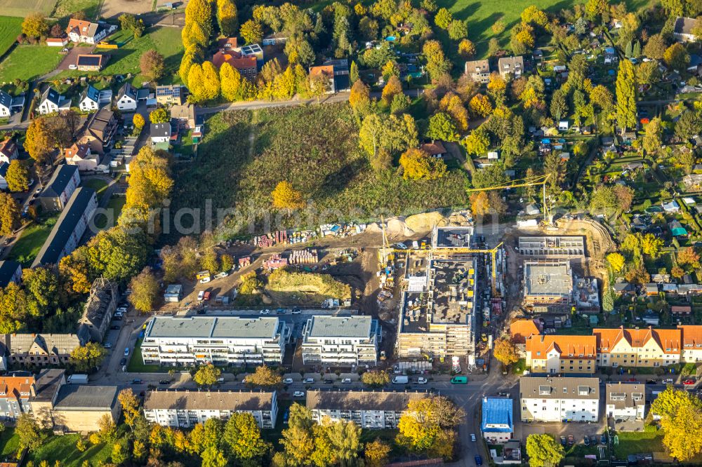 Gladbeck from above - residential construction site with multi-family housing development- on Bohnekampstrasse in Gladbeck at Ruhrgebiet in the state North Rhine-Westphalia, Germany