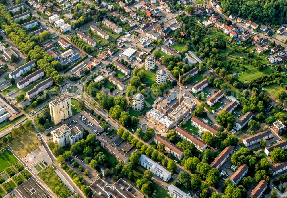 Aerial photograph Lahr/Schwarzwald - Residential construction site with multi-family housing development- on the on Kanadaring in Lahr/Schwarzwald in the state Baden-Wurttemberg, Germany