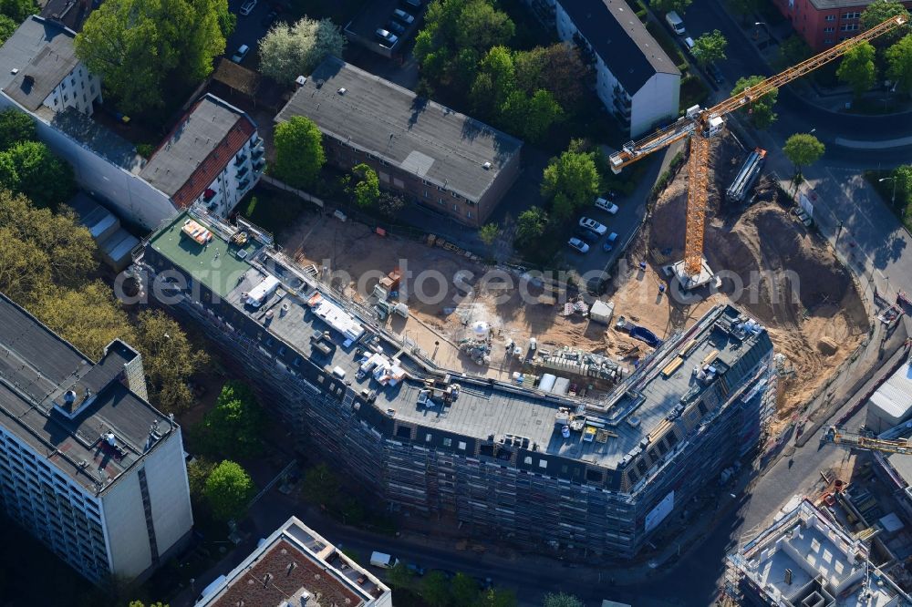 Aerial photograph Berlin - Residential construction site with multi-family housing development- on the Rosenfelder Ring corner Skandinavische Strasse in the district Lichtenberg in Berlin, Germany