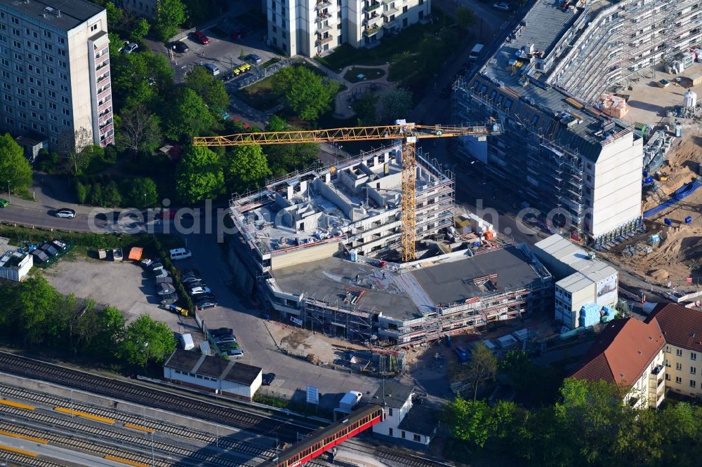 Aerial image Berlin - Residential construction site with multi-family housing development- on the Rosenfelder Ring corner Skandinavische Strasse in the district Lichtenberg in Berlin, Germany