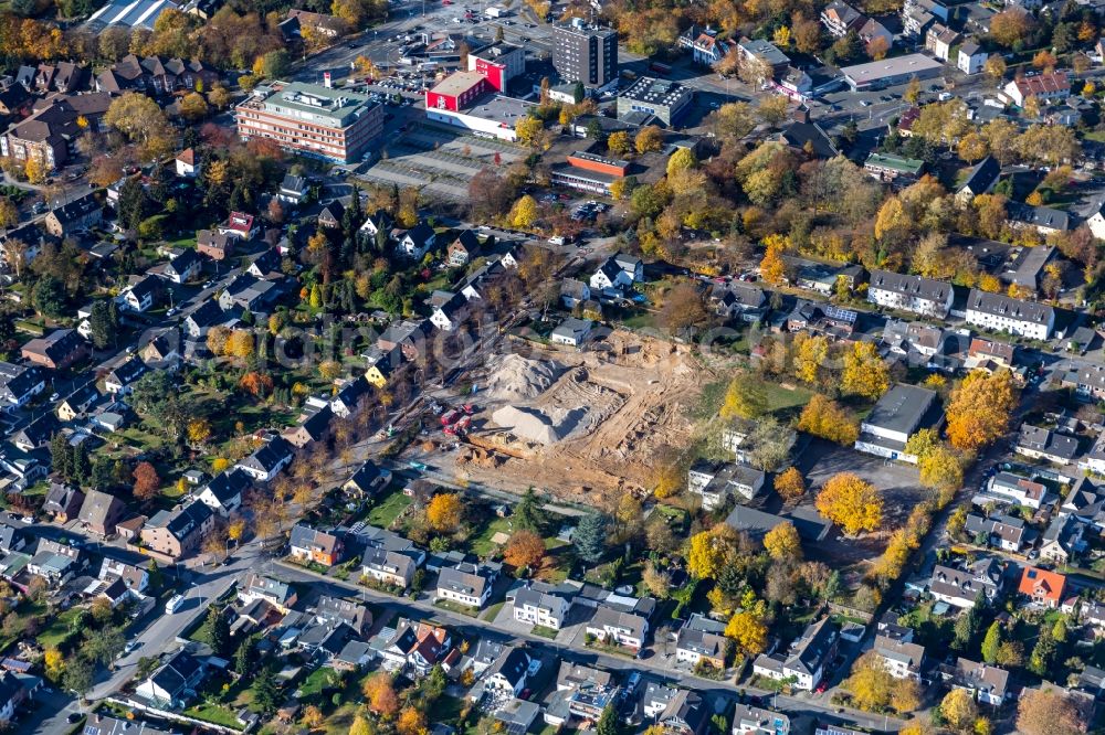 Aerial photograph Duisburg - Residential construction site with multi-family housing development- on the Luederitzallee in Duisburg in the state North Rhine-Westphalia, Germany