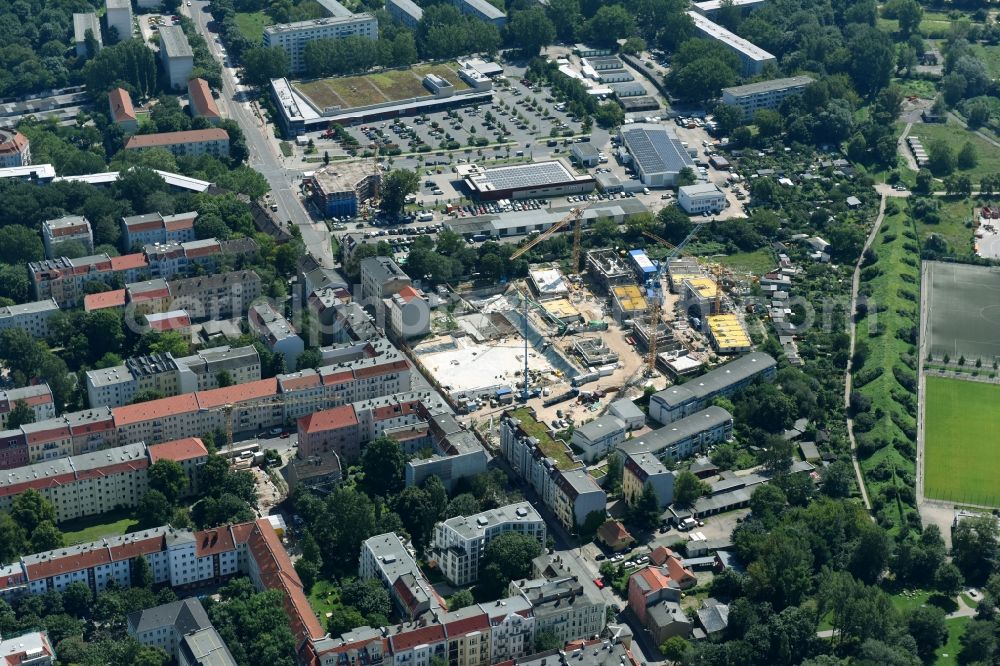 Aerial photograph Berlin - Construction side Residential area of the multi-family house settlement Das Lichtenhain of BUWOG Group in the district Lichtenberg in Berlin, Germany