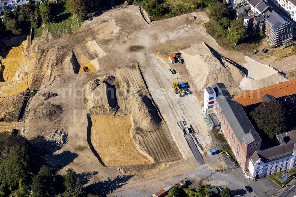 Aerial image Mönchengladbach - Residential construction site with multi-family housing development- Maria-Hilf-Terrassen on street Sandradstrasse in the district Gladbach in Moenchengladbach in the state North Rhine-Westphalia, Germany