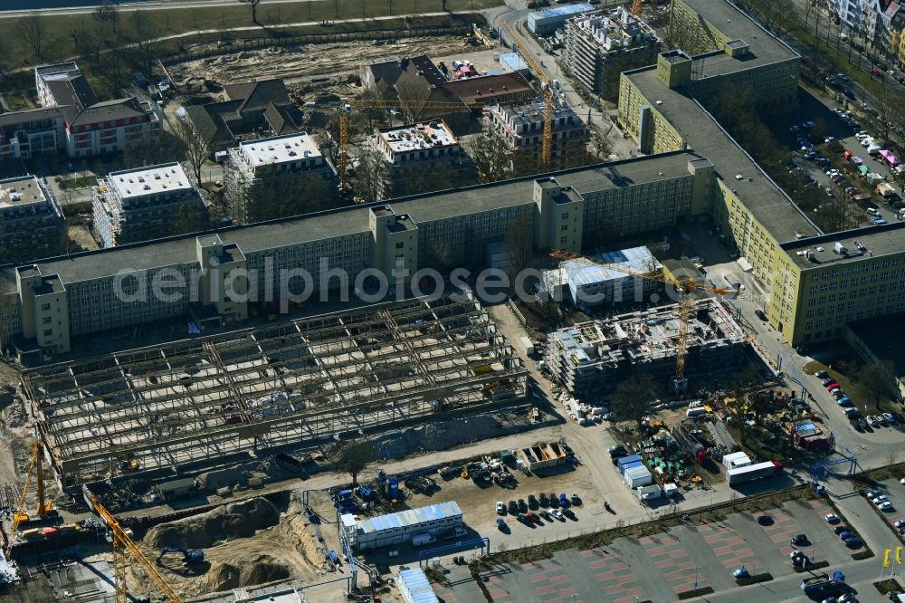 Aerial photograph Berlin - Residential construction site with multi-family housing development- Am Maselakepark in the district Spandau Hakenfelde in Berlin, Germany