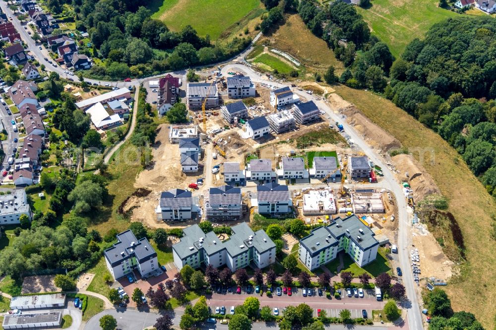 Aerial image Gevelsberg - Residential construction site with multi-family housing development- on the An der Maus in the district Klostermark in Gevelsberg in the state North Rhine-Westphalia, Germany