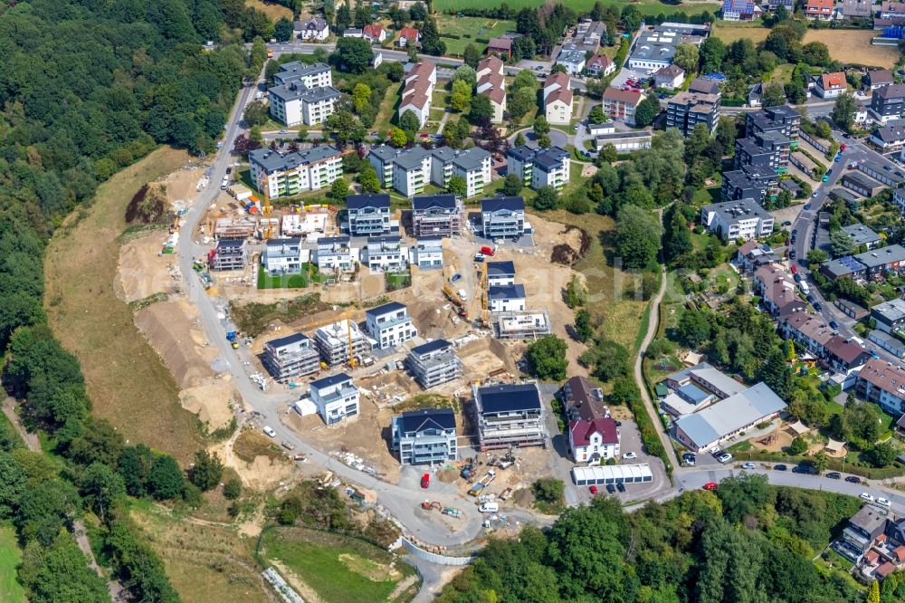 Aerial image Gevelsberg - Residential construction site with multi-family housing development- on the An der Maus in the district Klostermark in Gevelsberg in the state North Rhine-Westphalia, Germany