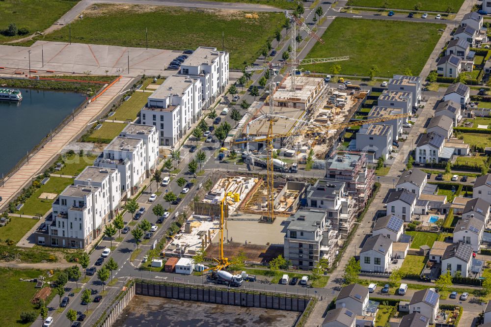 Aerial photograph Gelsenkirchen - Residential construction site with multi-family housing development- on street Mindener Weg in the district Bismarck in Gelsenkirchen at Ruhrgebiet in the state North Rhine-Westphalia, Germany