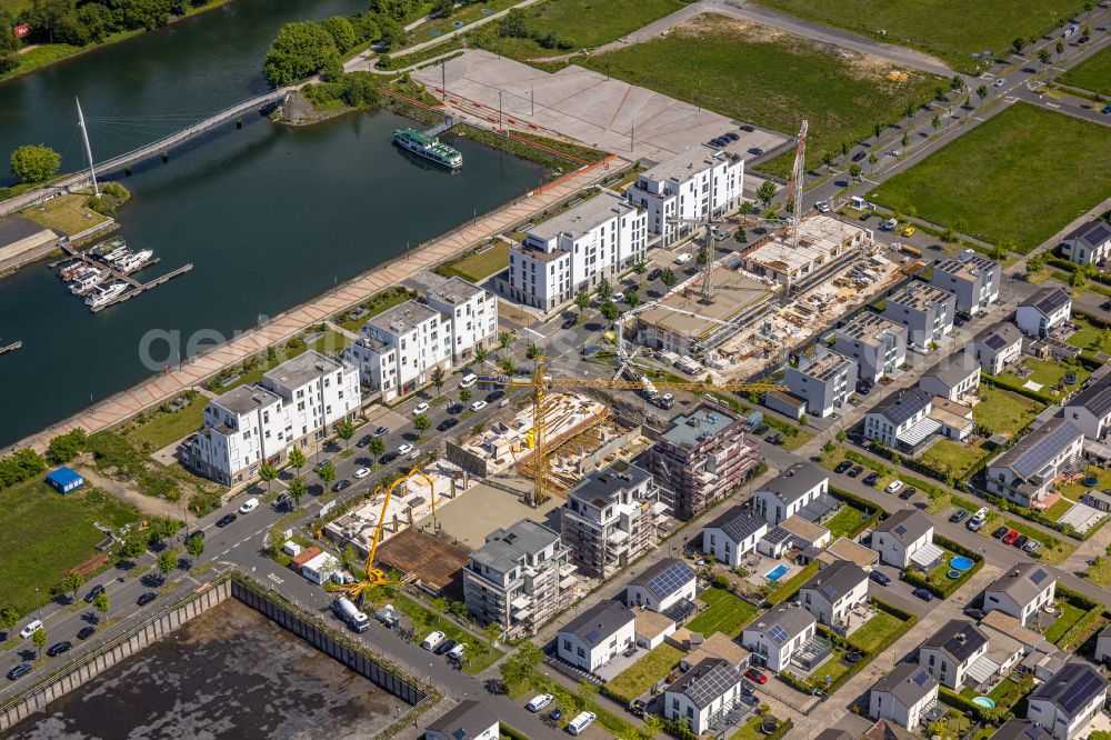 Gelsenkirchen from above - Residential construction site with multi-family housing development- on street Mindener Weg in the district Bismarck in Gelsenkirchen at Ruhrgebiet in the state North Rhine-Westphalia, Germany