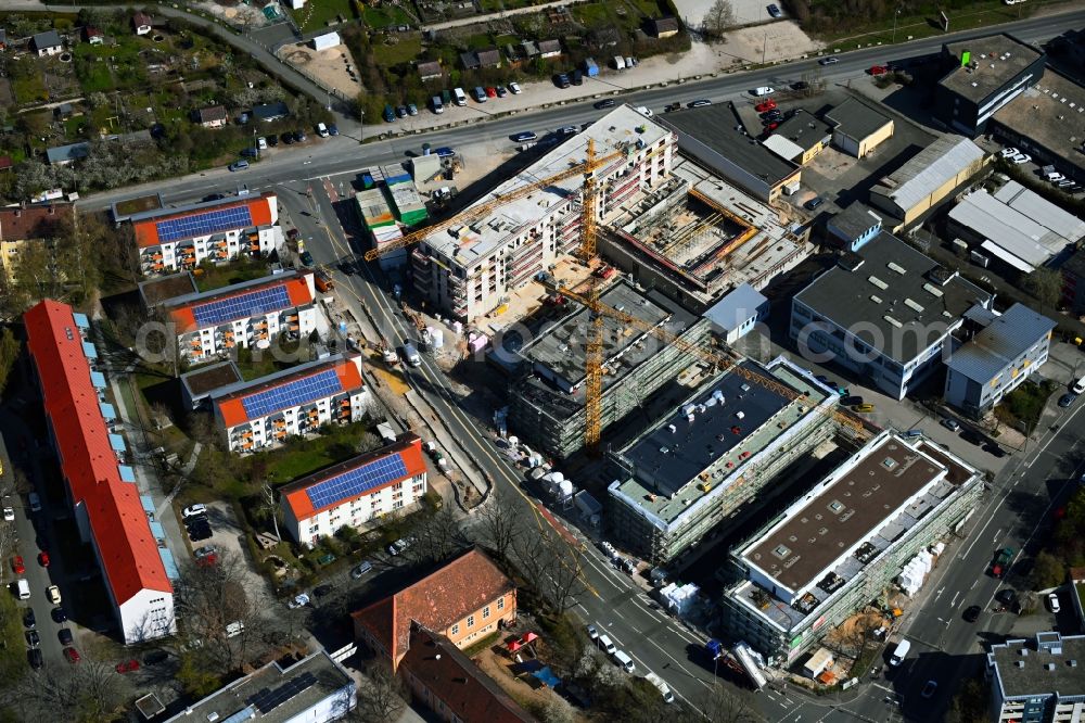 Aerial image Nürnberg - Residential construction site with multi-family housing development Kieslingstrasse in the district Erlenstegen in Nuremberg in the state Bavaria, Germany