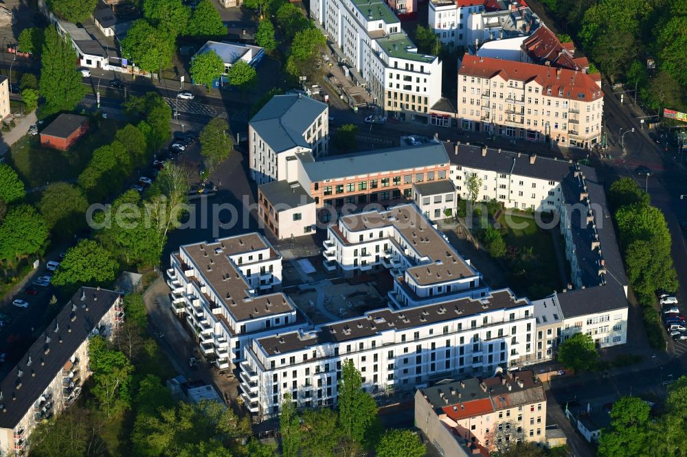 Berlin from the bird's eye view: Residential construction site with multi-family housing development- on the Alte Kaulsdorfer Strasse in the district Koepenick in Berlin, Germany