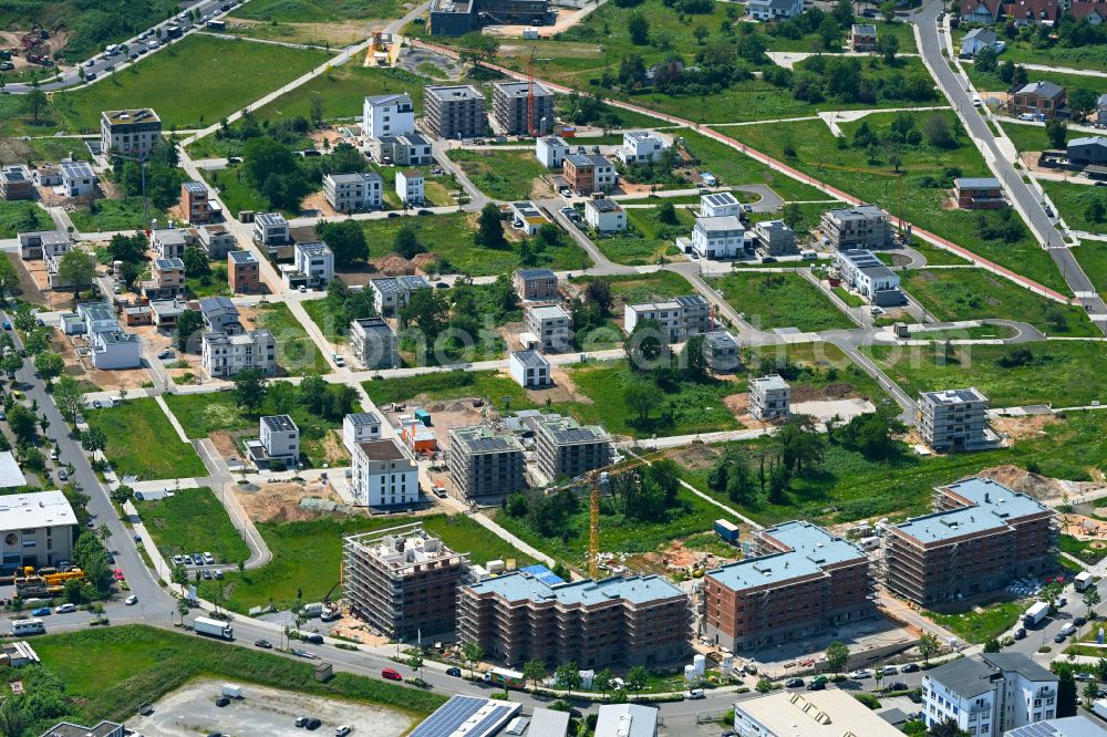 Aerial image Aschaffenburg - Residential construction site with multi-family housing development- on street Ahornweg - Anwandeweg in the district Nilkheim in Aschaffenburg in the state Bavaria, Germany