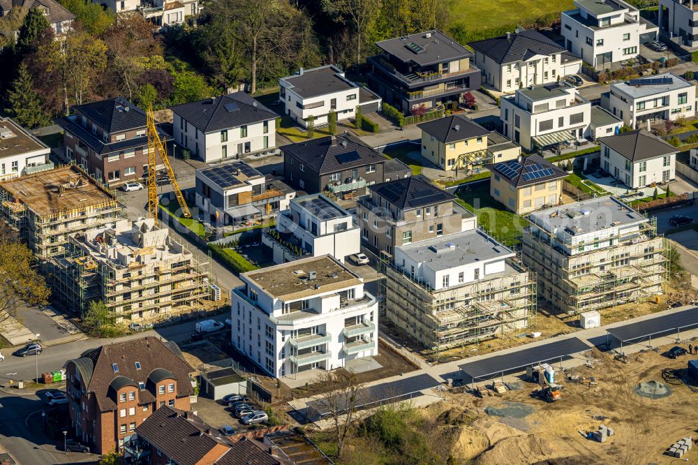 Hamm from above - Residential construction site with multi-family housing development- at Paracelsuspark in Hamm in the state North Rhine-Westphalia, Germany