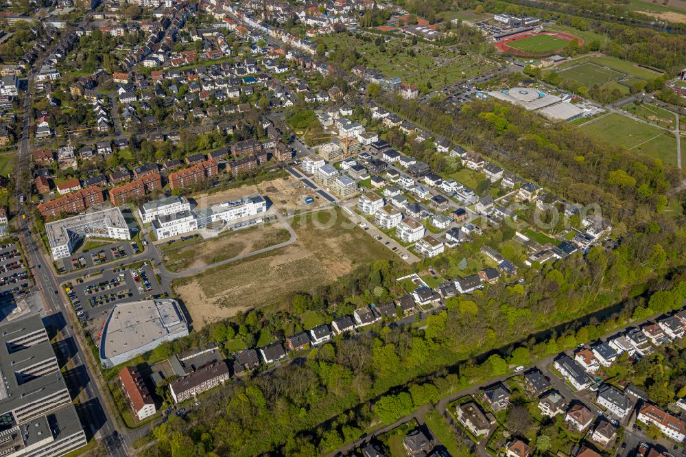 Hamm from the bird's eye view: Residential construction site with multi-family housing development- at Paracelsuspark in Hamm in the state North Rhine-Westphalia, Germany