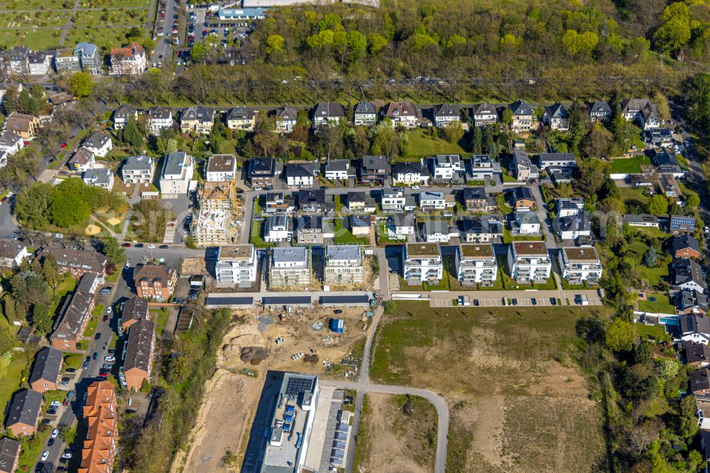 Aerial photograph Hamm - Residential construction site with multi-family housing development- at Paracelsuspark in Hamm in the state North Rhine-Westphalia, Germany