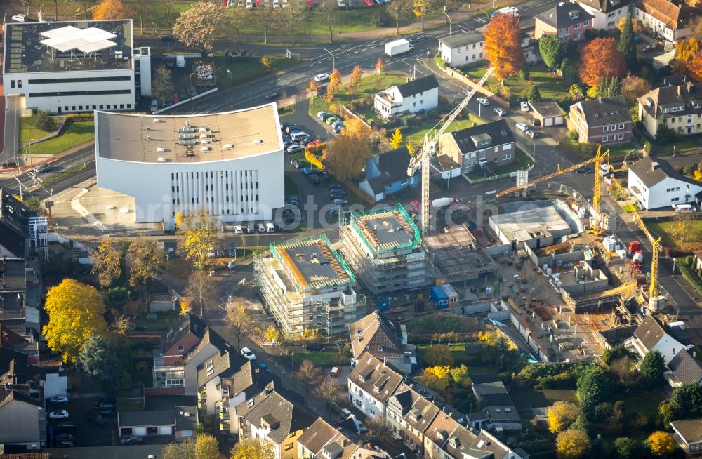 Aerial image Hamm - Residential construction site with multi-family housing development- on the RIETZGARTEN-QUARTIER on Rietzgartenstrasse in Hamm in the state North Rhine-Westphalia, Germany