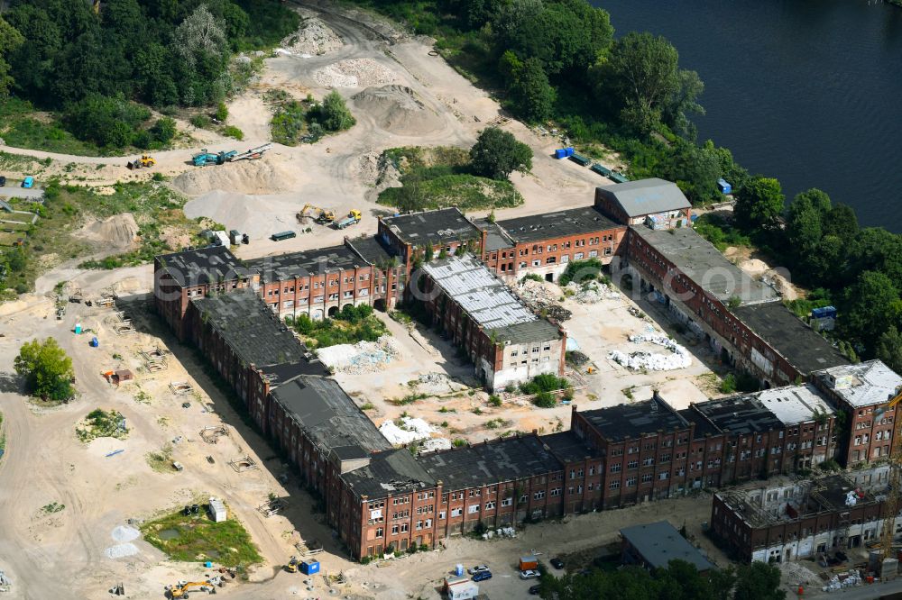 Berlin from above - Residential construction site with multi-family housing development- Wasserstadt Spindlersfeld on street Ottomar-Geschke-Strasse in the district Koepenick in Berlin, Germany