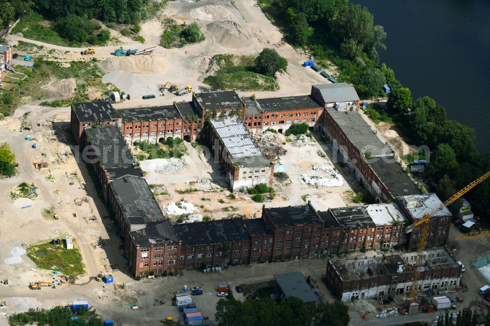 Berlin from the bird's eye view: Residential construction site with multi-family housing development- Wasserstadt Spindlersfeld on street Ottomar-Geschke-Strasse in the district Koepenick in Berlin, Germany