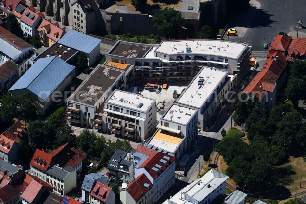 Aerial image Erfurt - Residential construction site with multi-family housing development- on Domstrasse - An den Graden in the district Zentrum in Erfurt in the state Thuringia, Germany