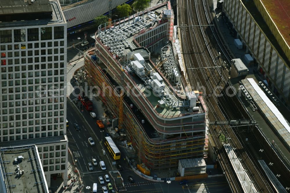 Aerial photograph Berlin - Construction site of ZOOM BERLIN - business building at the Kantstrasse - Joachimsthalerstrasse - Hardenbergstrasse in the district of Charlottenburg-Wilmersdorf district in Berlin, Germany