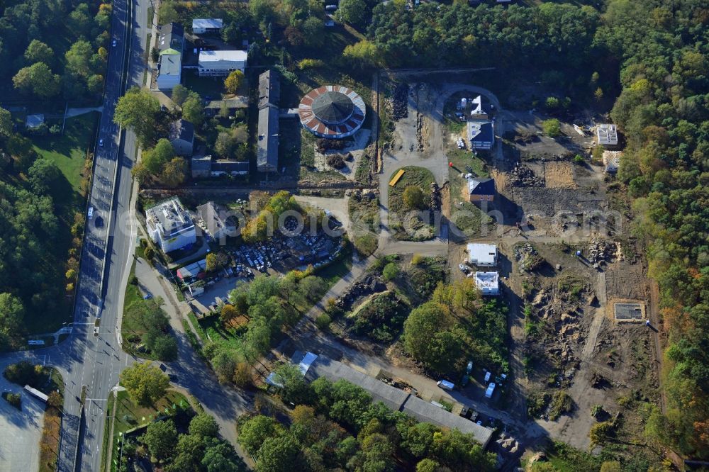 Aerial image Hoppegarten - Construction site to house New to the Rennbahnallee to the federal road B1 in Dahlwitz-Hoppegarten in Brandenburg