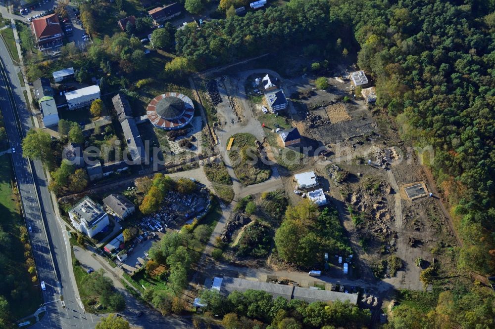 Aerial photograph Hoppegarten - Construction site to house New to the Rennbahnallee to the federal road B1 in Dahlwitz-Hoppegarten in Brandenburg