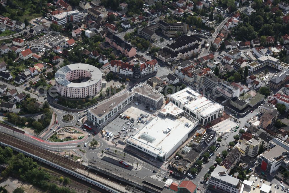 Ingelheim from the bird's eye view: Construction site to the shopping center Neue Mitte Ingelheim in Rhineland-Palatinate