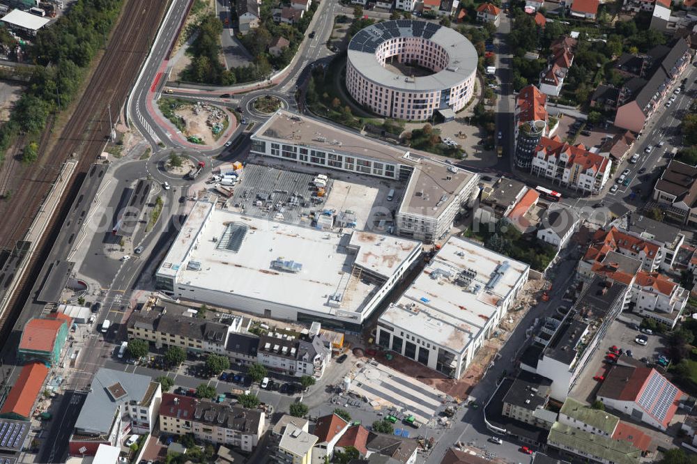 Ingelheim from above - Construction site to the shopping center Neue Mitte Ingelheim in Rhineland-Palatinate