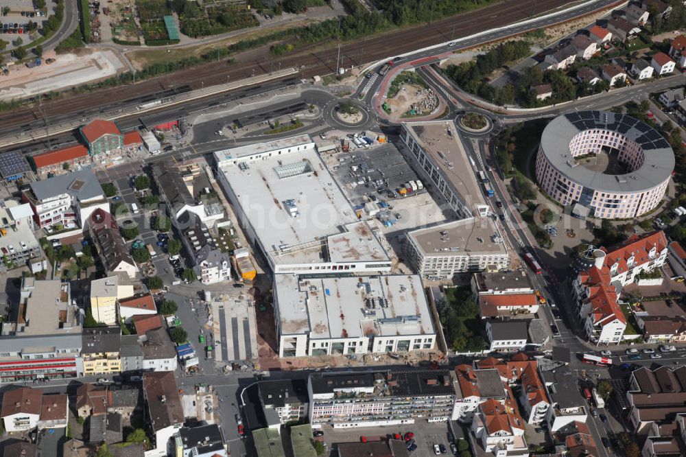 Ingelheim from above - Construction site to the shopping center Neue Mitte Ingelheim in Rhineland-Palatinate