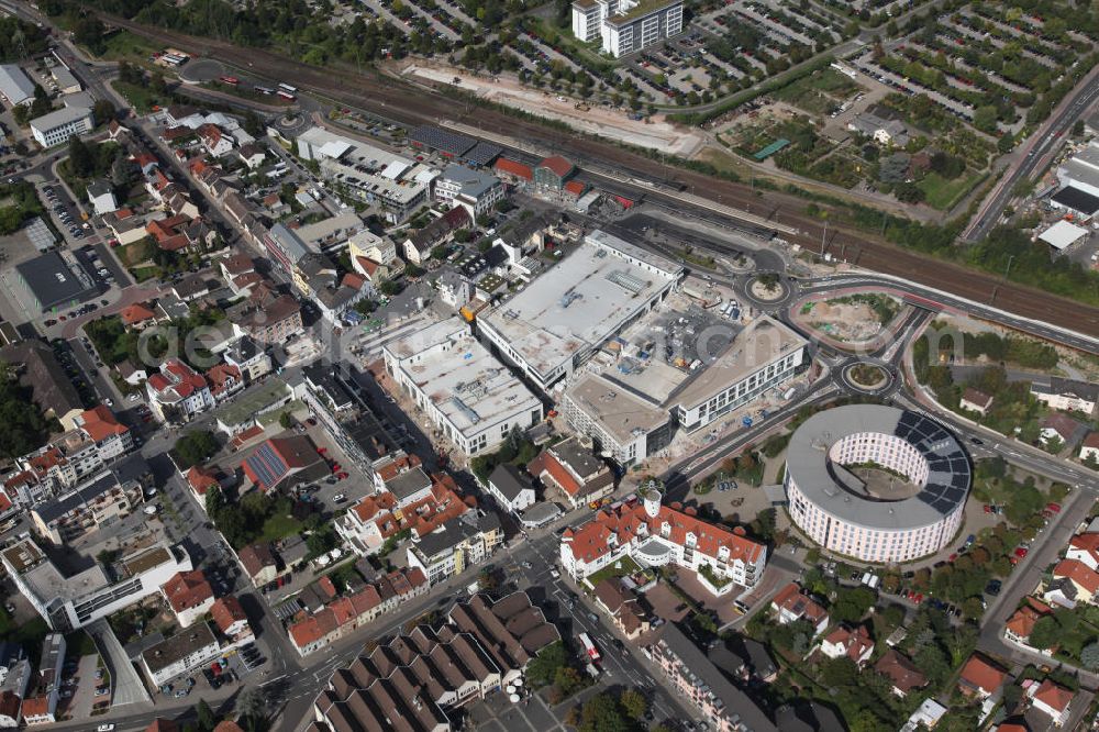 Ingelheim from the bird's eye view: Construction site to the shopping center Neue Mitte Ingelheim in Rhineland-Palatinate