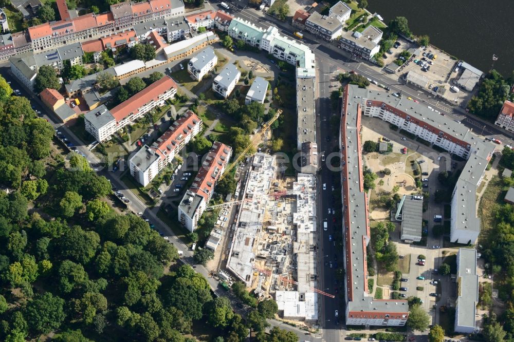 Aerial photograph Berlin Köpenick - New residential construction in the Glienicke corner Adlershofer road in Köpenick in Berlin